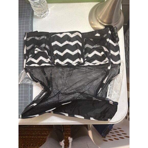 Thirty-One Gifts On A Stroll Bag Black Chevron Organizer Tote - Picture 4 of 4
